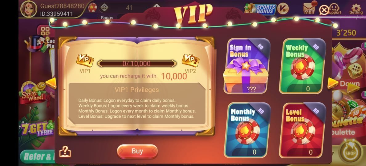 What is this VIP Option In Rummy Wealthy 777 Real Money Game ?